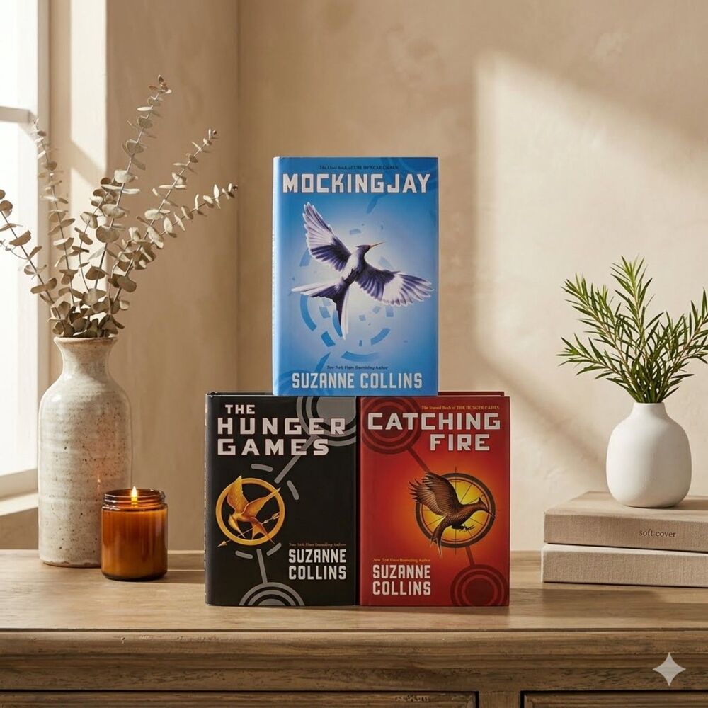 Hunger Games Hardcover Trilogy Book Set Suzanne Collins Catching Fire Mockingjay